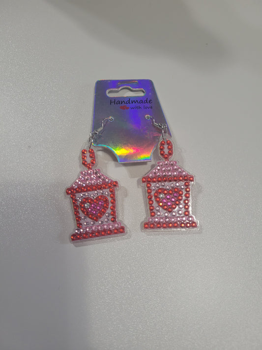 Heart Lanterns Diamond Art | Earrings