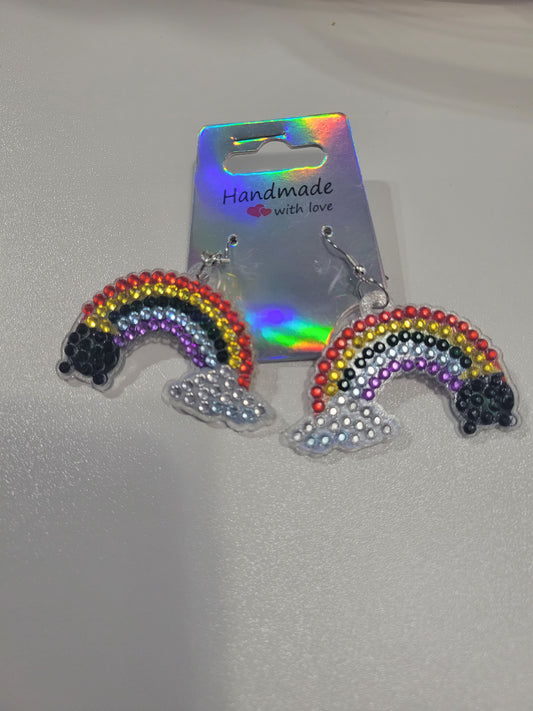 Pot of Gold Rainbows Diamond Art | Earrings