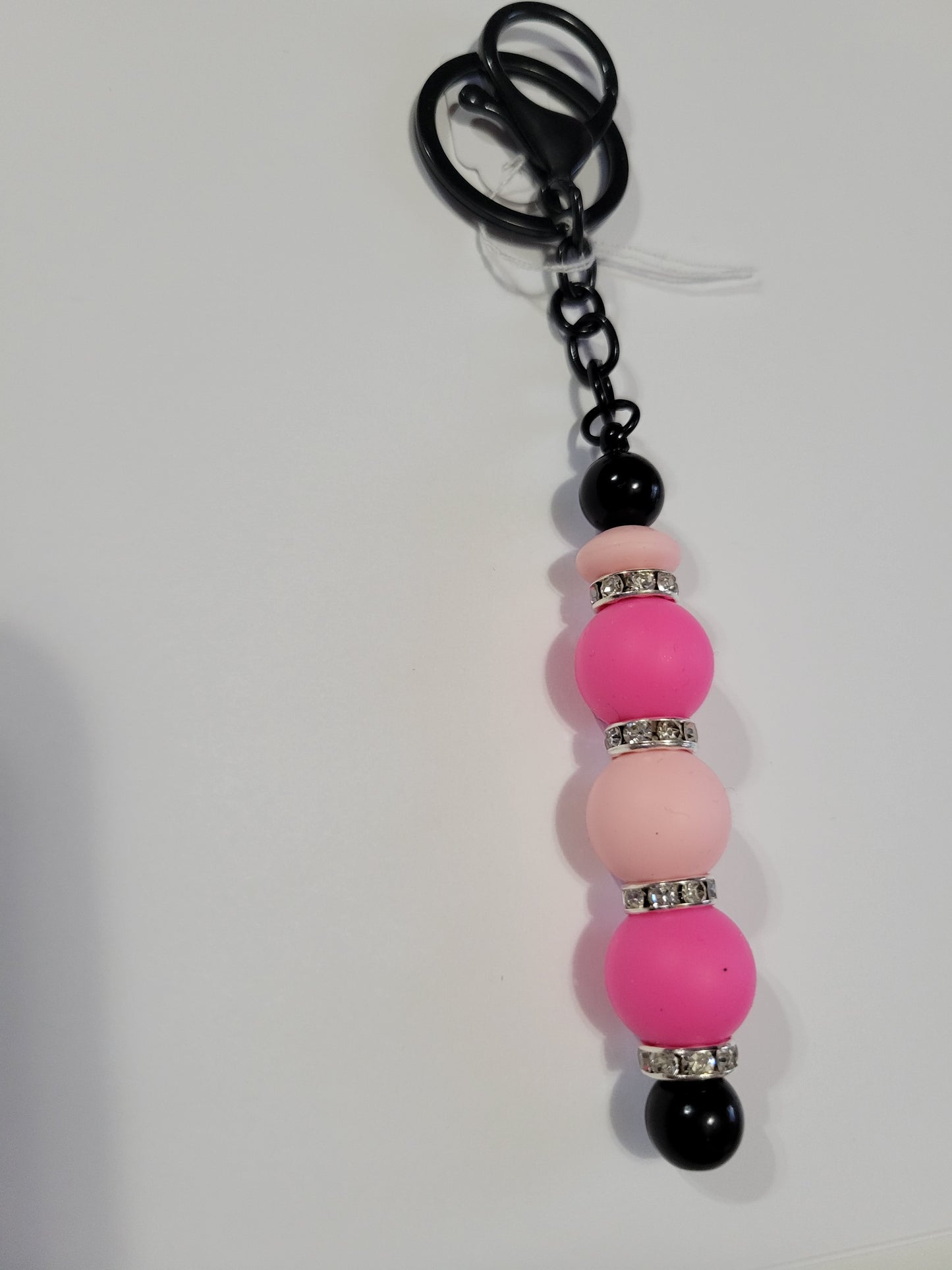 Pink Ombre | Black Bar Keychain