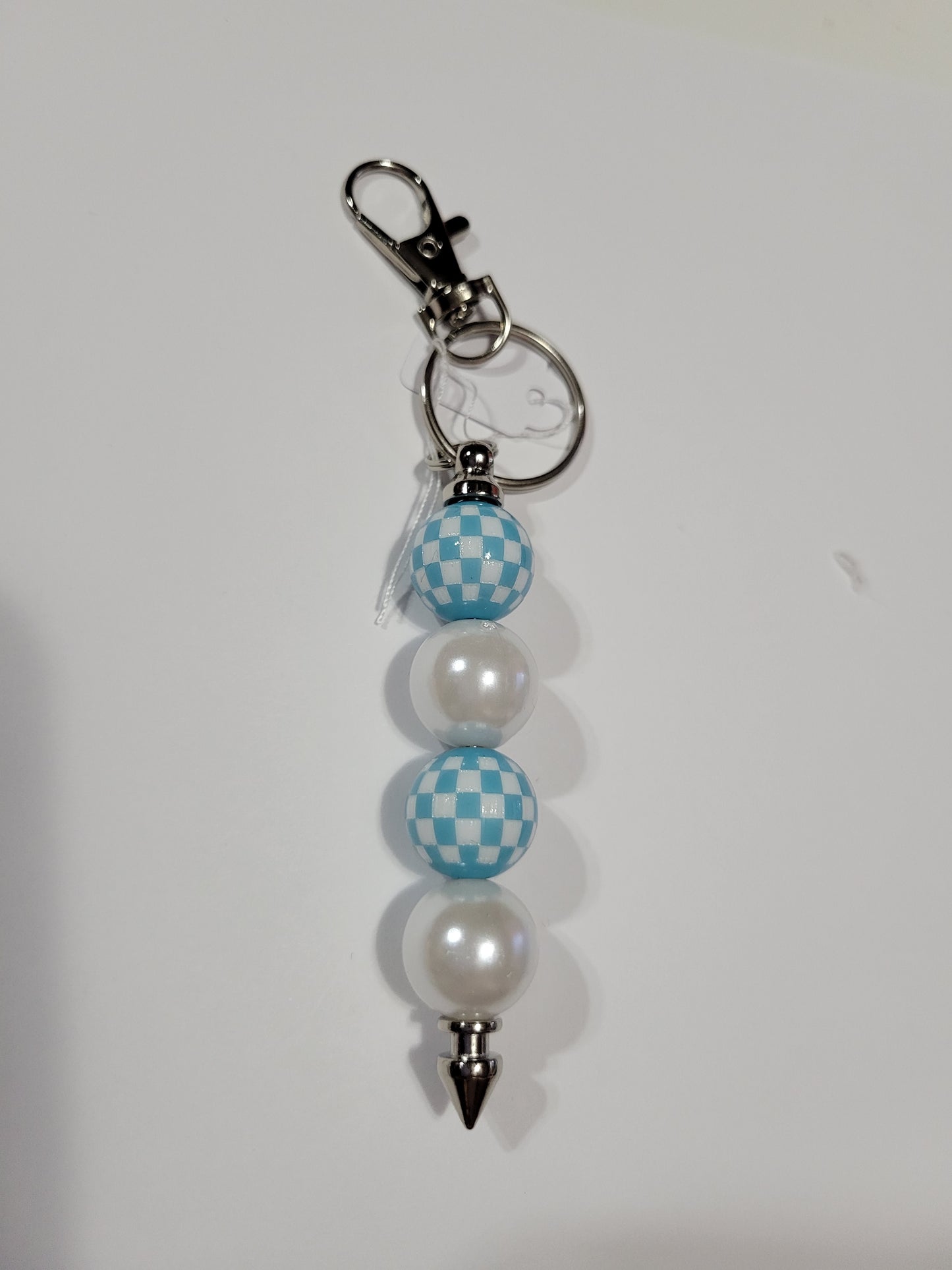 Light Blue Checkered | Bar Keychain