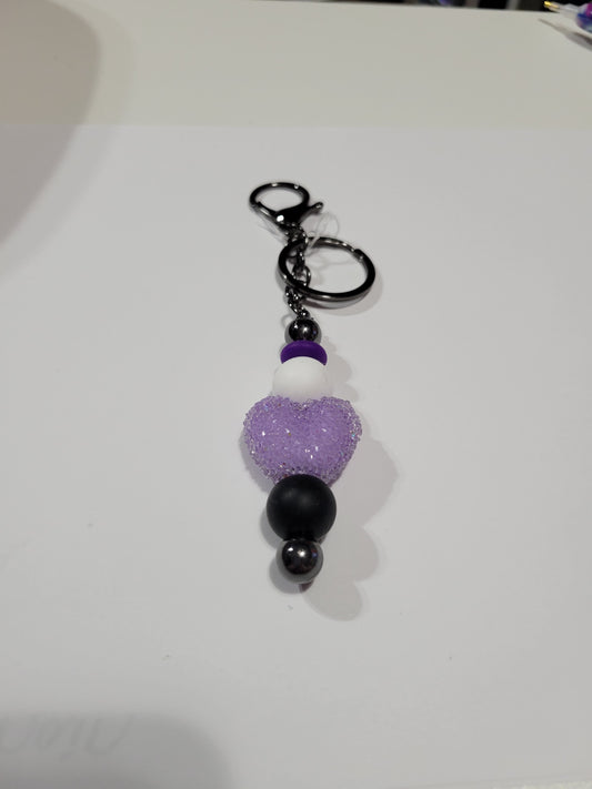 Purple Sugar Heart | Bar Keychain