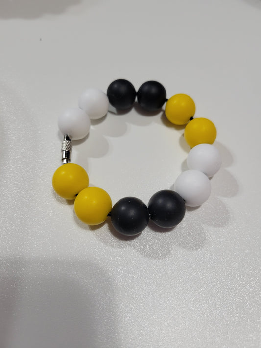 Yellow, Black and White | Cup Charm