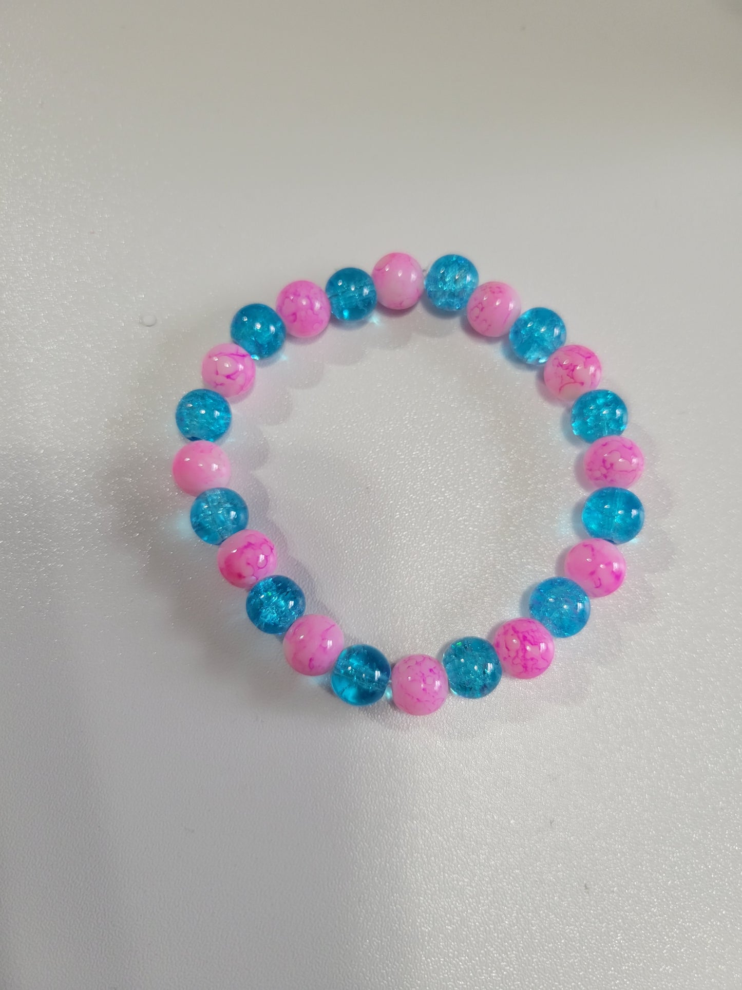 Pink and Blue | Beaded Bracelet