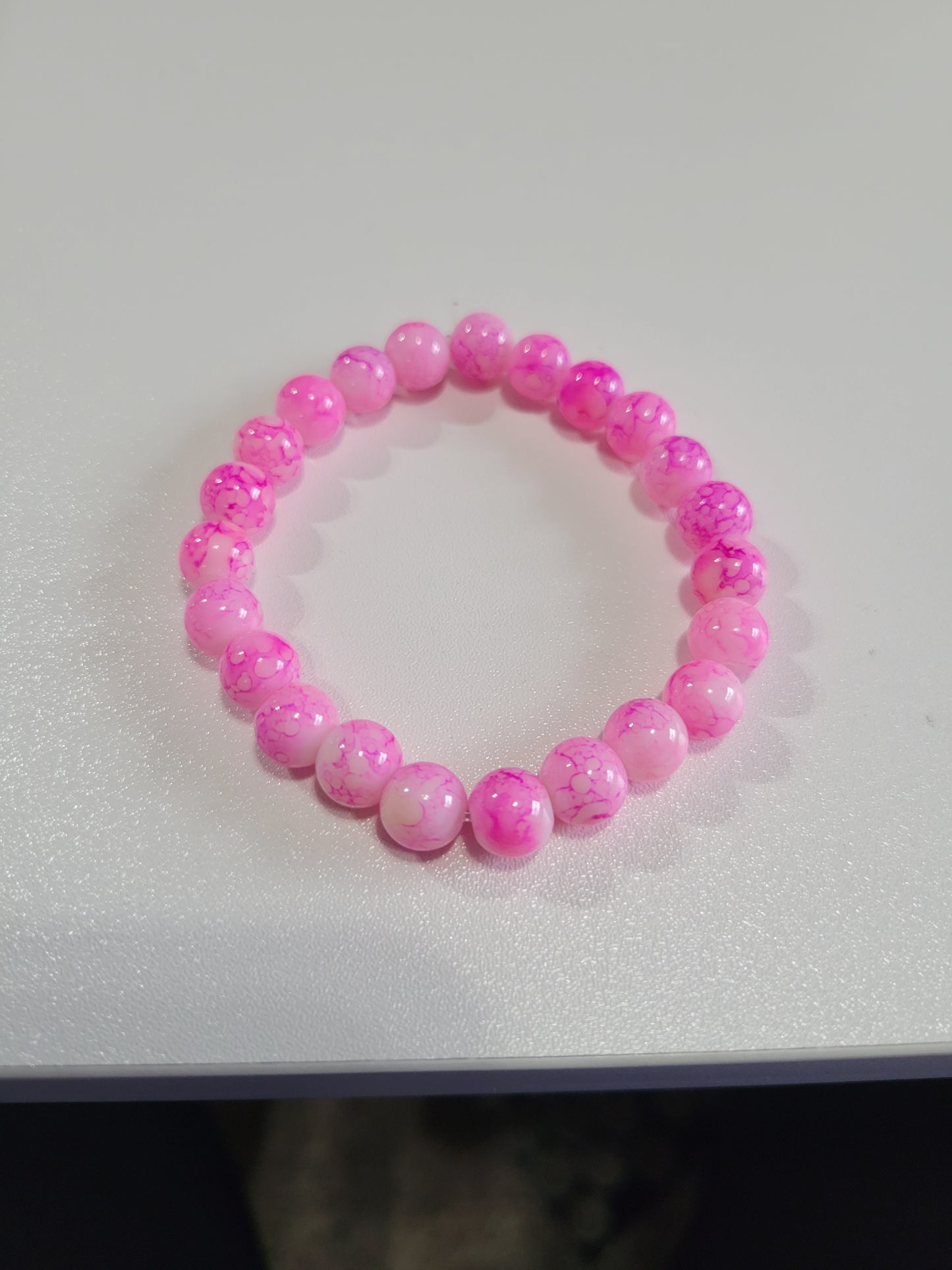 Pink Marble | Beaded Bracelet