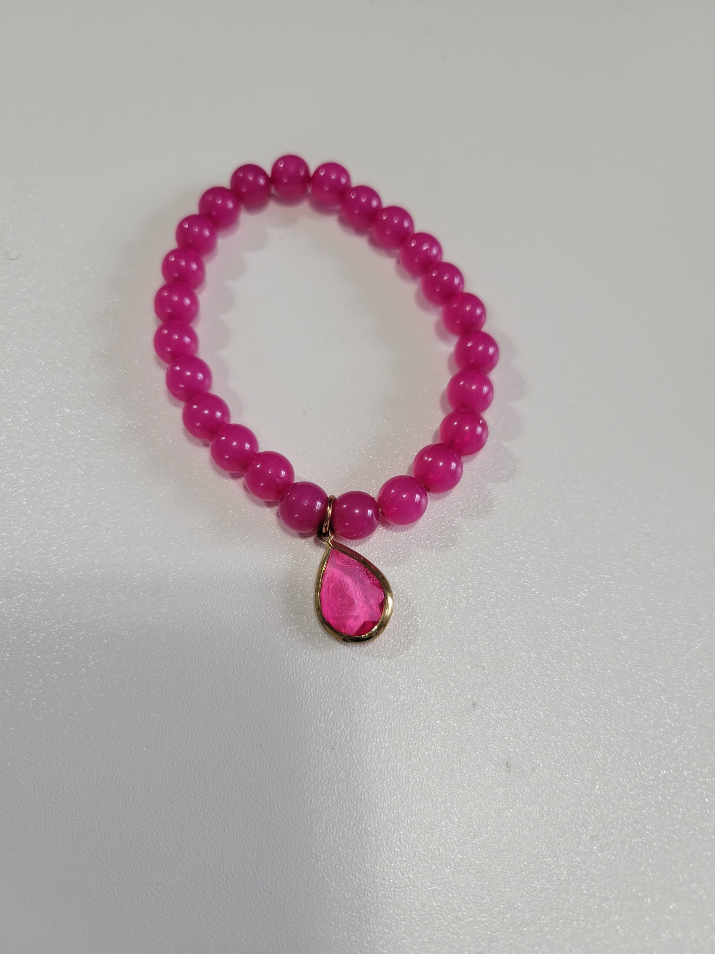 Dark Pink Pearl | Beaded Bracelet