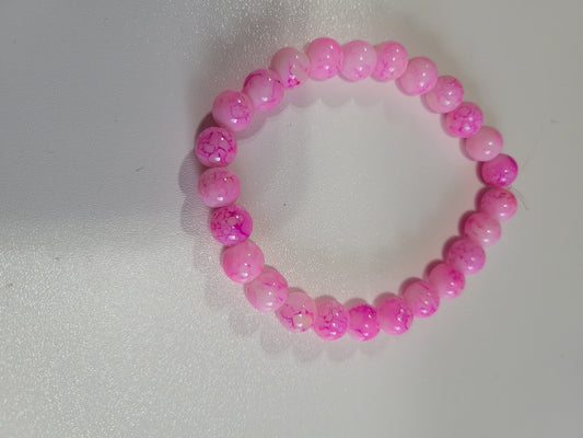 Pink Swirl | Beaded Bracelet