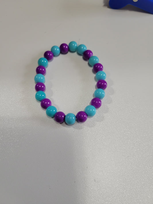 Blue and Purple | Beaded Bracelet