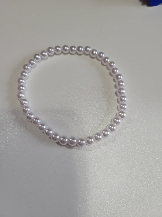 White Pearl | Beaded Bracelet