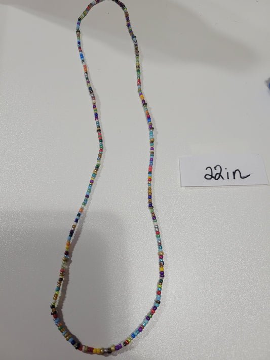 Rainbow Tiny Beads | Necklace - 22"