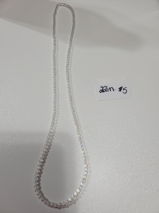 Clear Beads | Necklace - 22"