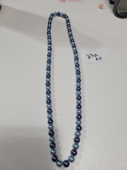 Blue Pearls | Necklace - 23"