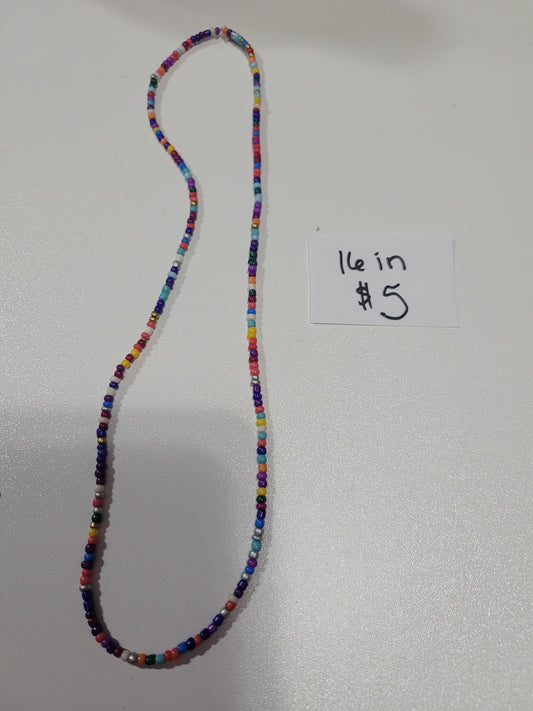 Bright Tiny Beads | Necklace - 16"