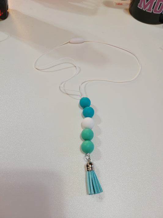 Teal w/tassel | Car Charm