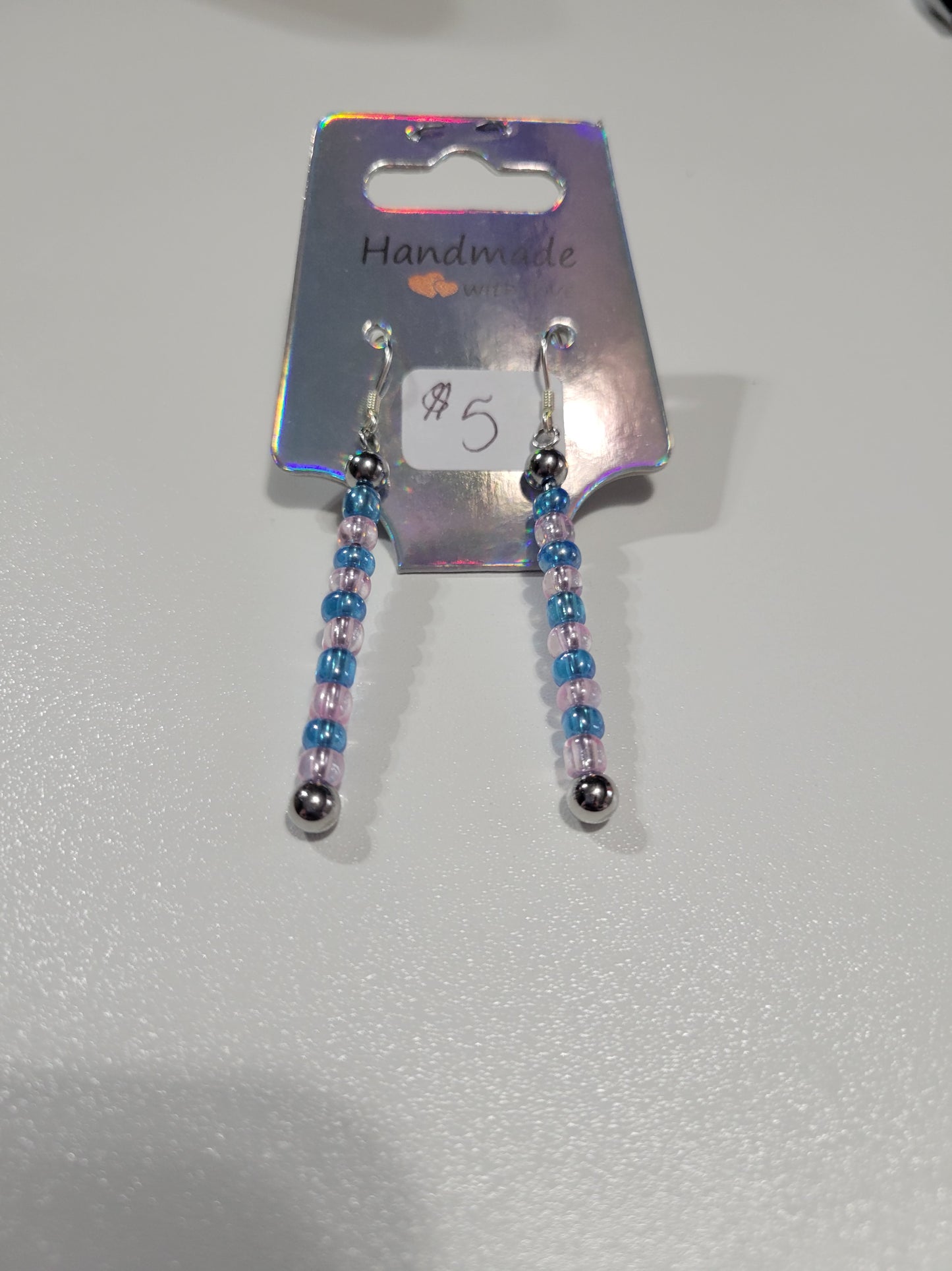 Pink/Blue Earrings