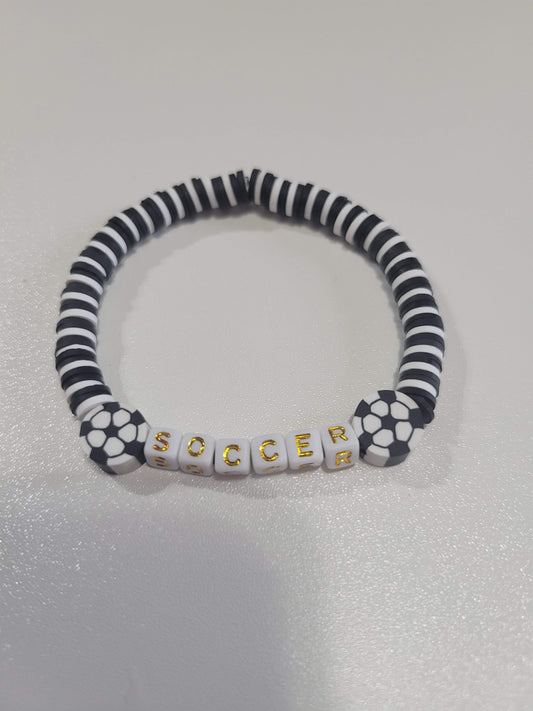 Soccer | Beaded Bracelet