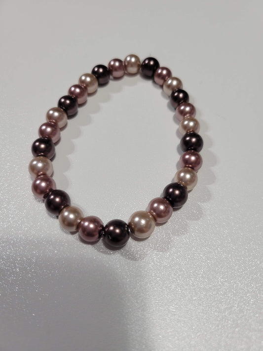 Brown/Tan | Beaded Bracelet