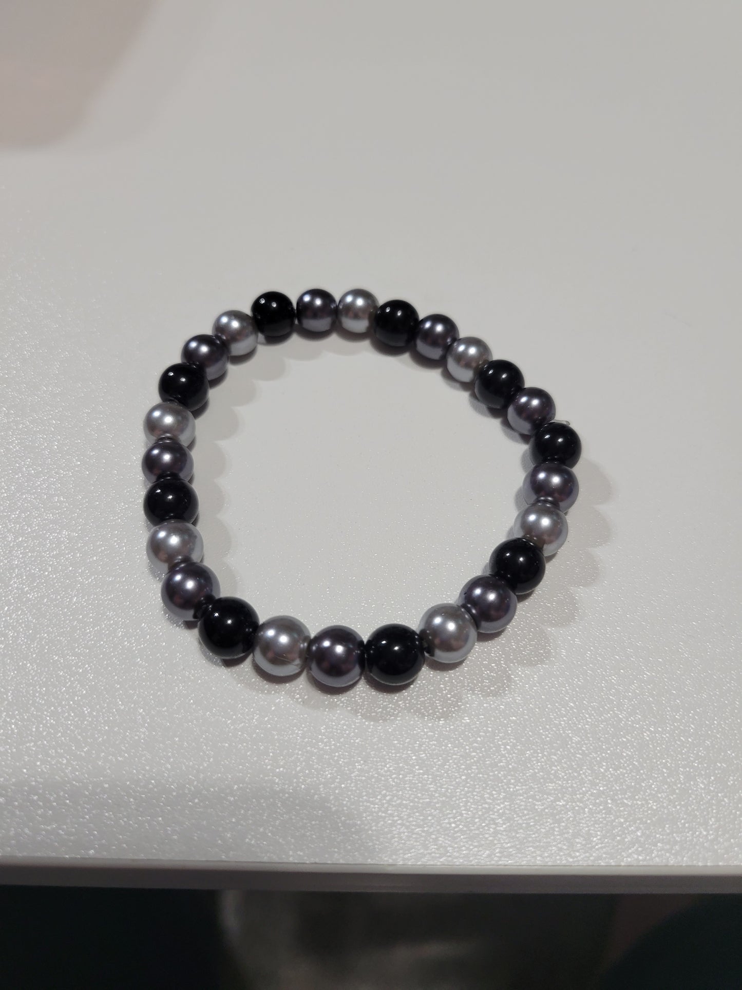 Black/Gray | Beaded Bracelet