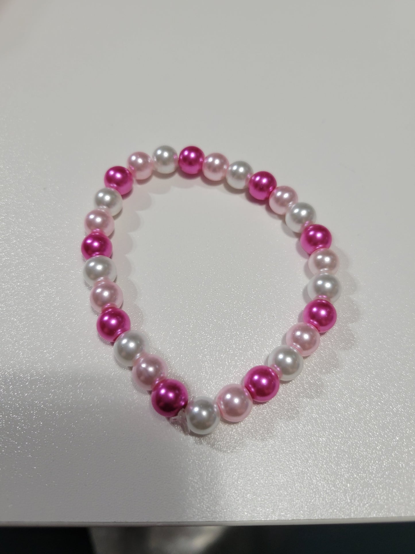 Pinks/White | Beaded Bracelet