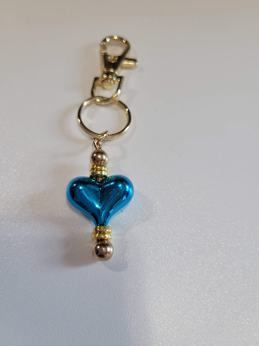 Teal Heart | Mini Bar Keychain