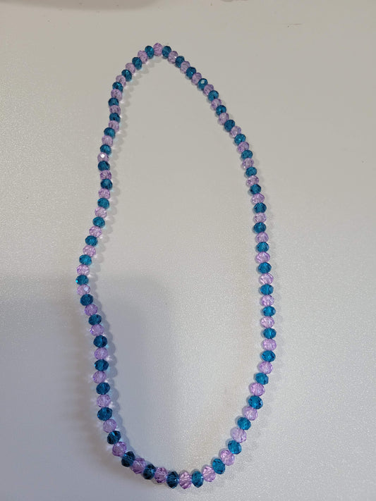 Teal/ Purple  | Beaded Necklace