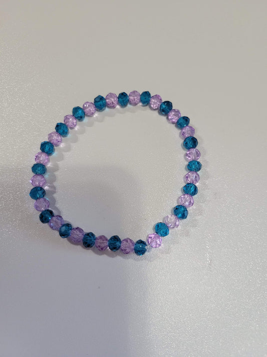 Teal/Purple| Beaded Bracelet