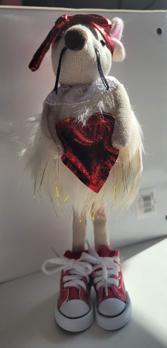 StandingMouse w/ Red heart |Plush