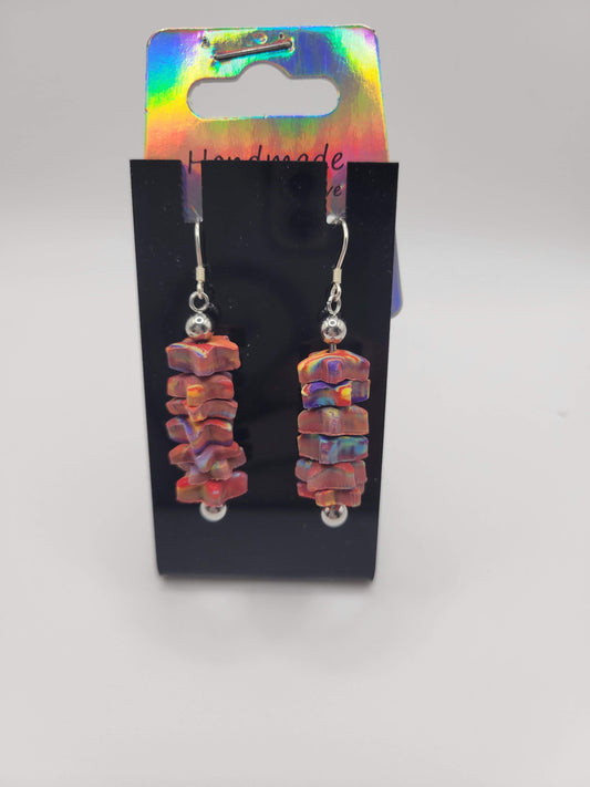 Star Rainbow Tie Dyed | Clay Earrings