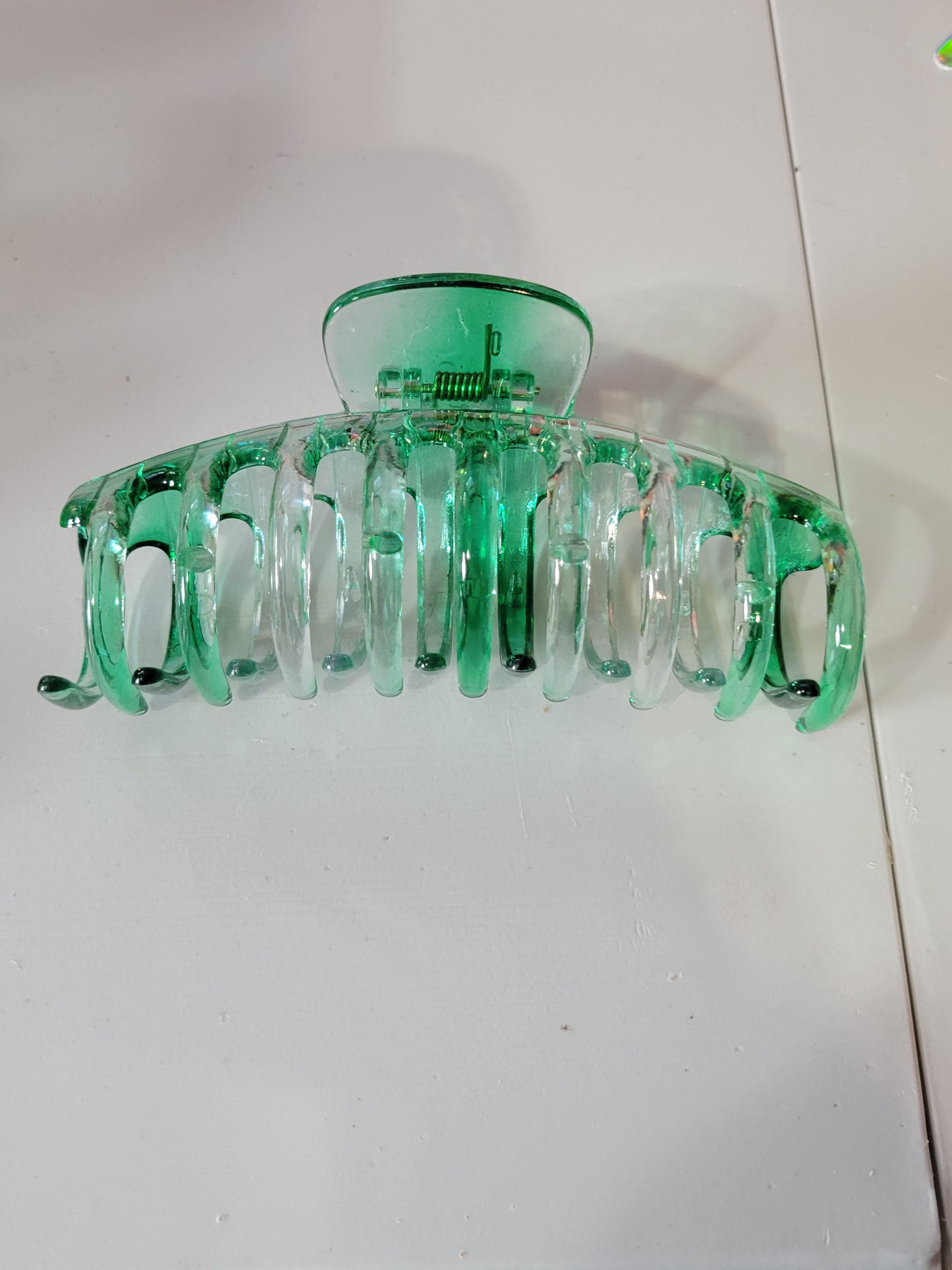 Large Green/Clear|Hair Clips