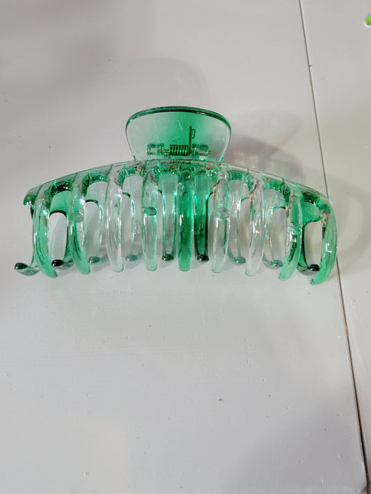 Large Green/Clear|Hair Clips