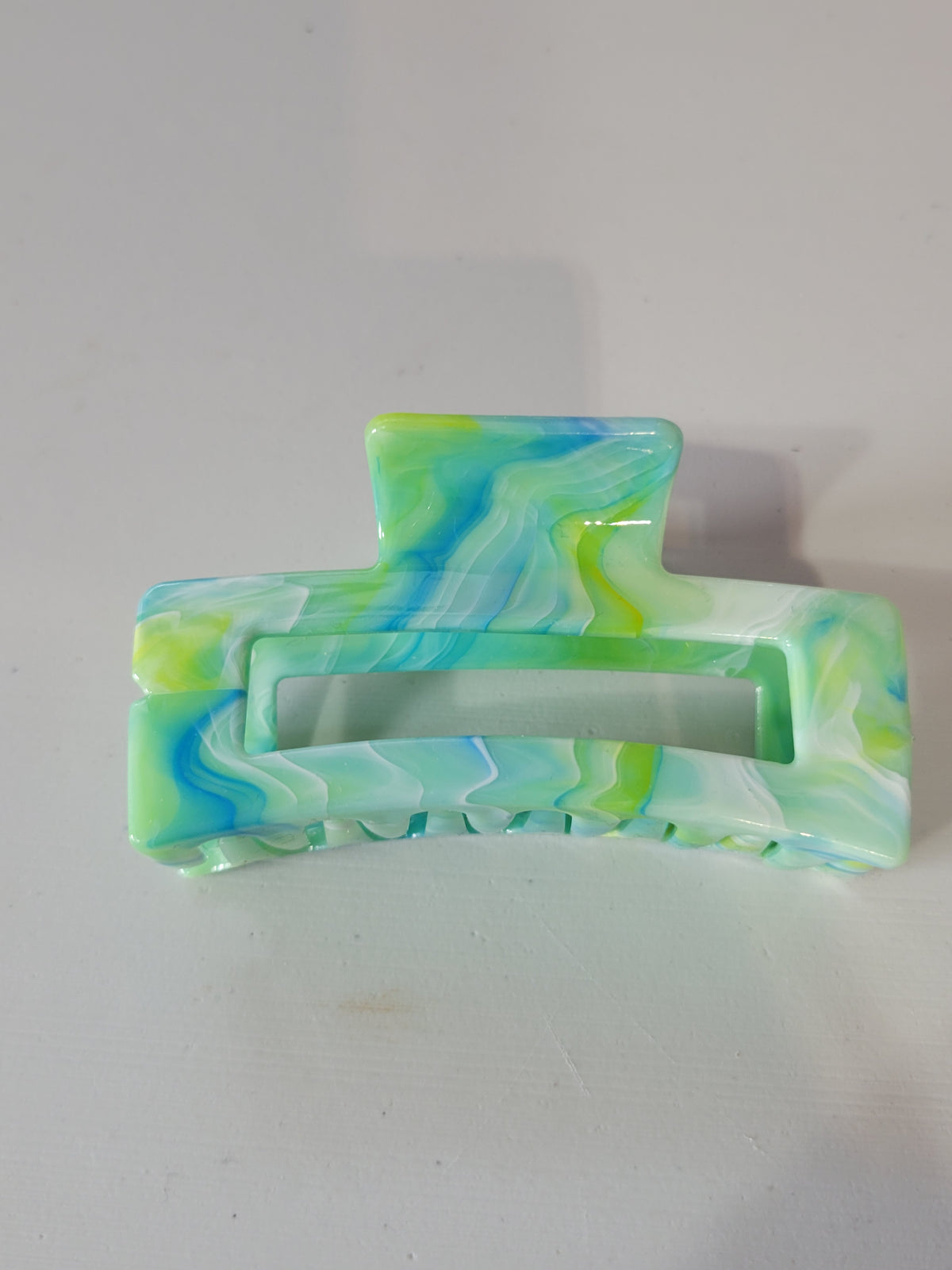 Medium Green/Blue Swirl |Hair Clips