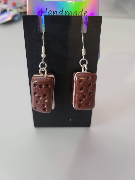 Ice Cream Sandwiches| Clay Earrings