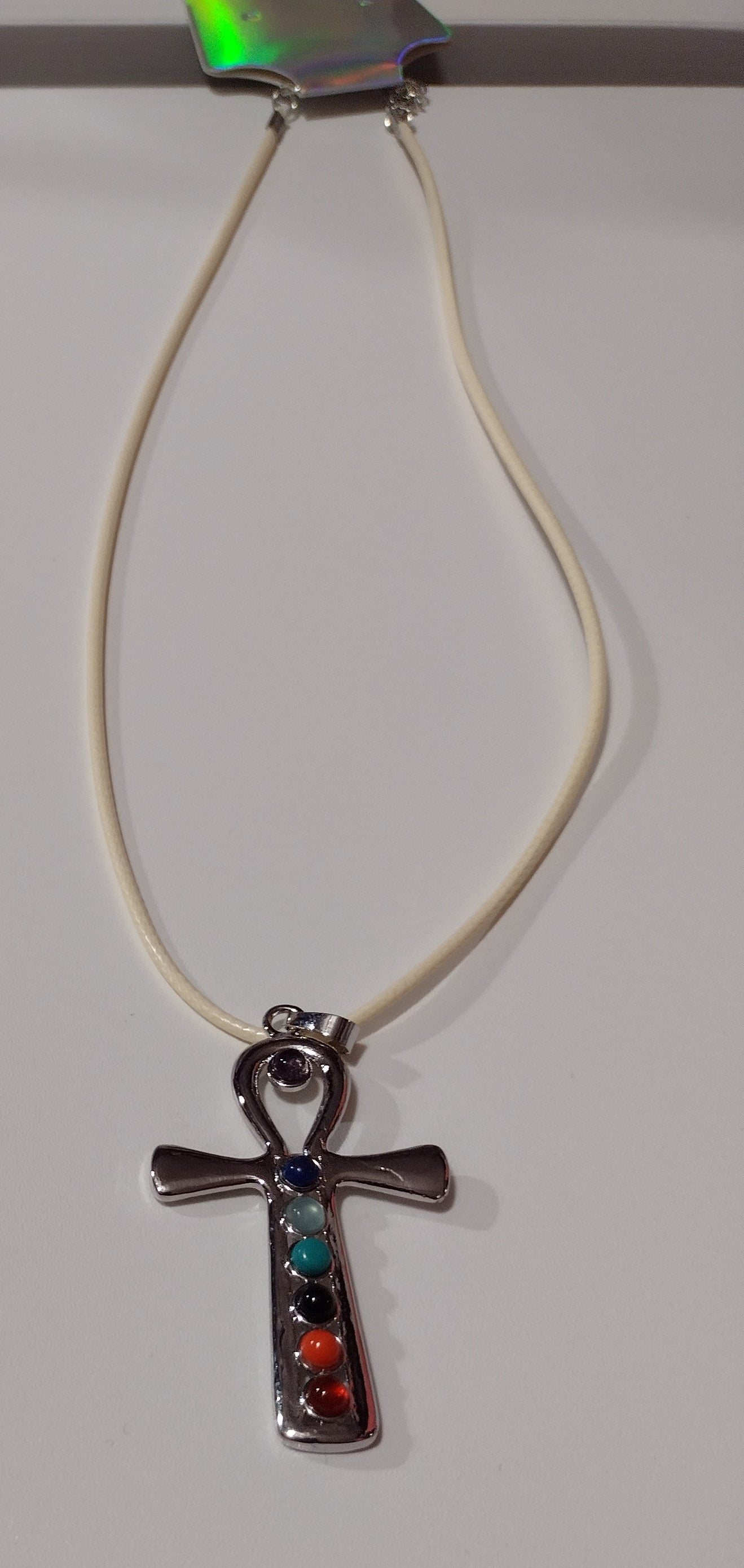 Rainbow Cross | Corded Necklace - 18"