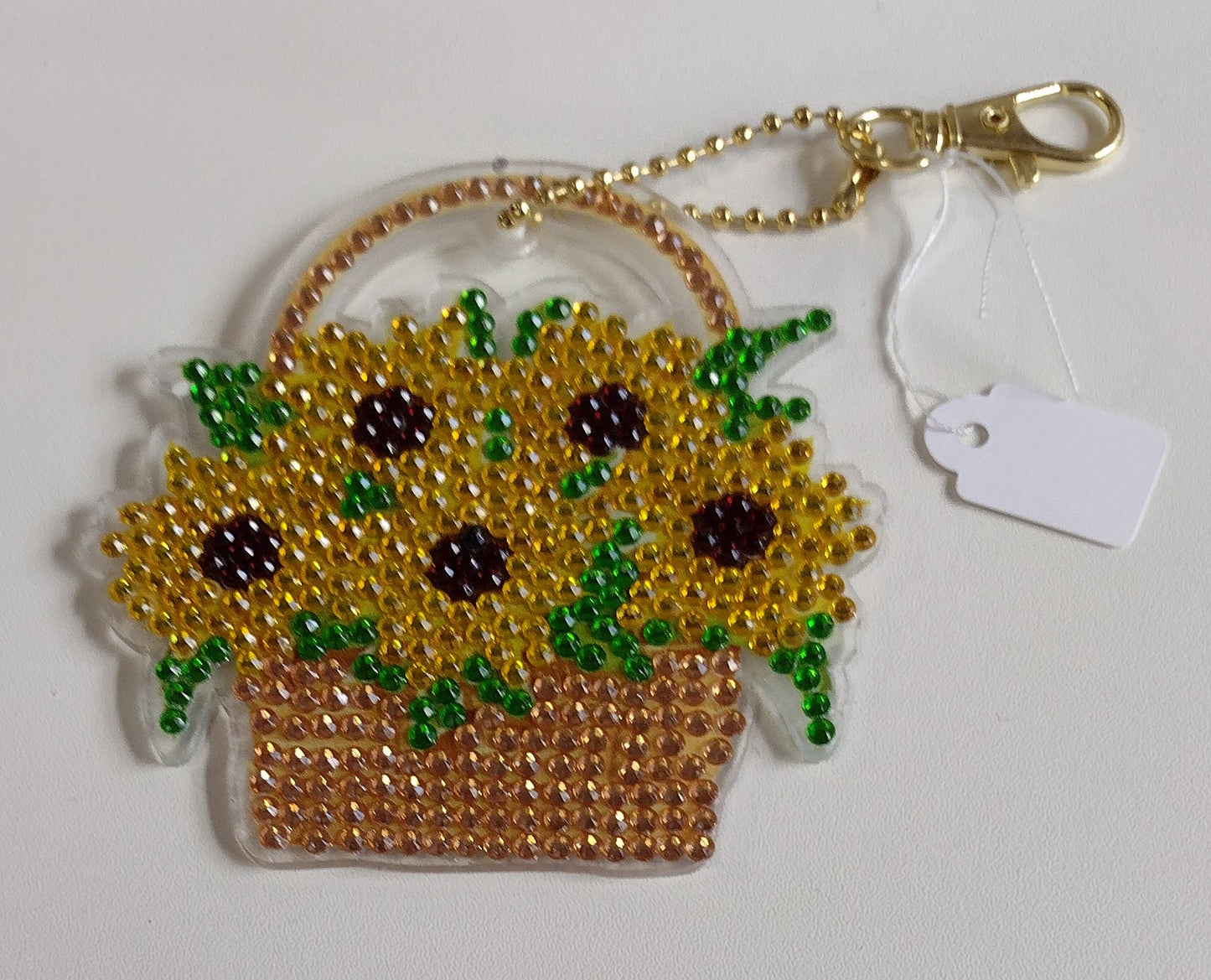 Sunflower Basket | Zipper Pull Keychain