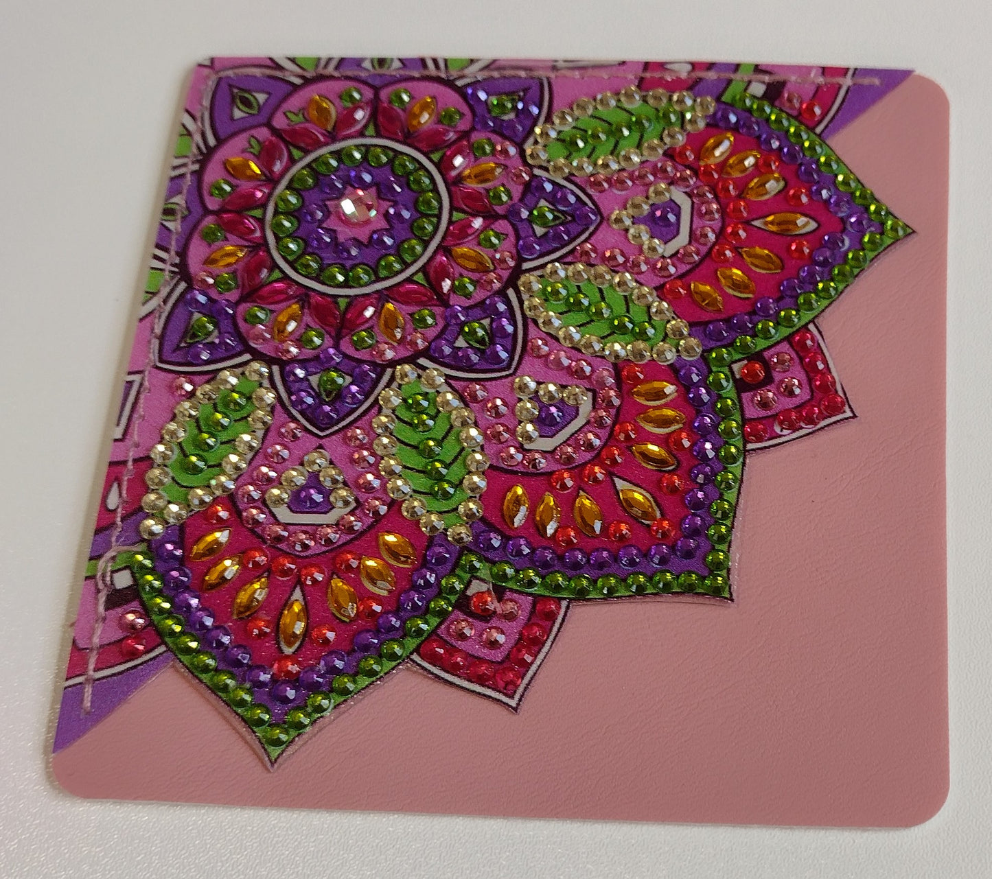 Green and Purple Flower Diamond Art | Bookmark