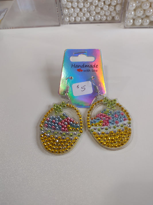 Easter Basket Diamond Art | Earrings