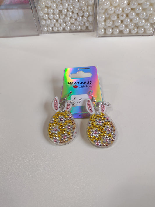 Egg Bunnies Diamond Art | Earrings