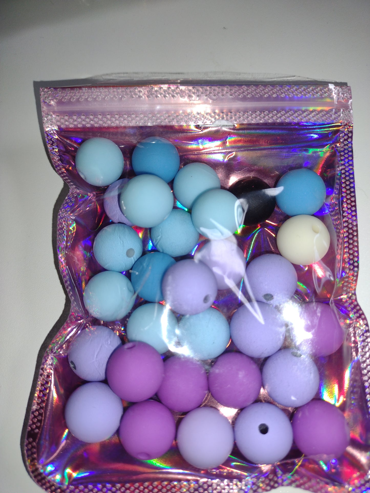 Blue/Purple 16mm Acrylic Beads - 30 Count