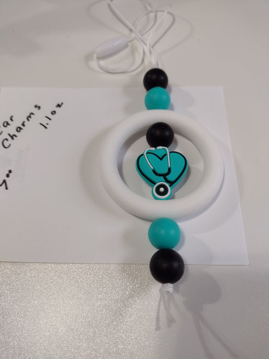 Teal Stethoscope | Car Charm